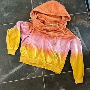 Young Gabulous and Broke super cowl sunset tie dye hoodie